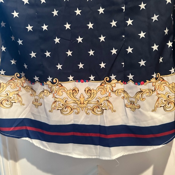 Gorgeous blouse top blogger favorite camisole Barock ornaments gold stripes - Picture 7 of 7